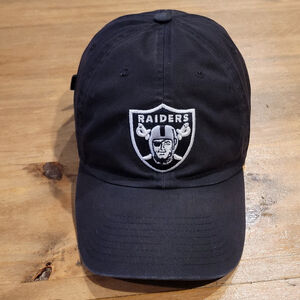 Las Vegas Raiders Hat 47 Brand Clean Up Cotton Dad Black One Size NFL Adjustable